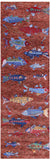 Brown Fish Design Persian Gabbeh Hand Knotted Wool Runner Rug - 2' 6" X 8' 3" - Golden Nile