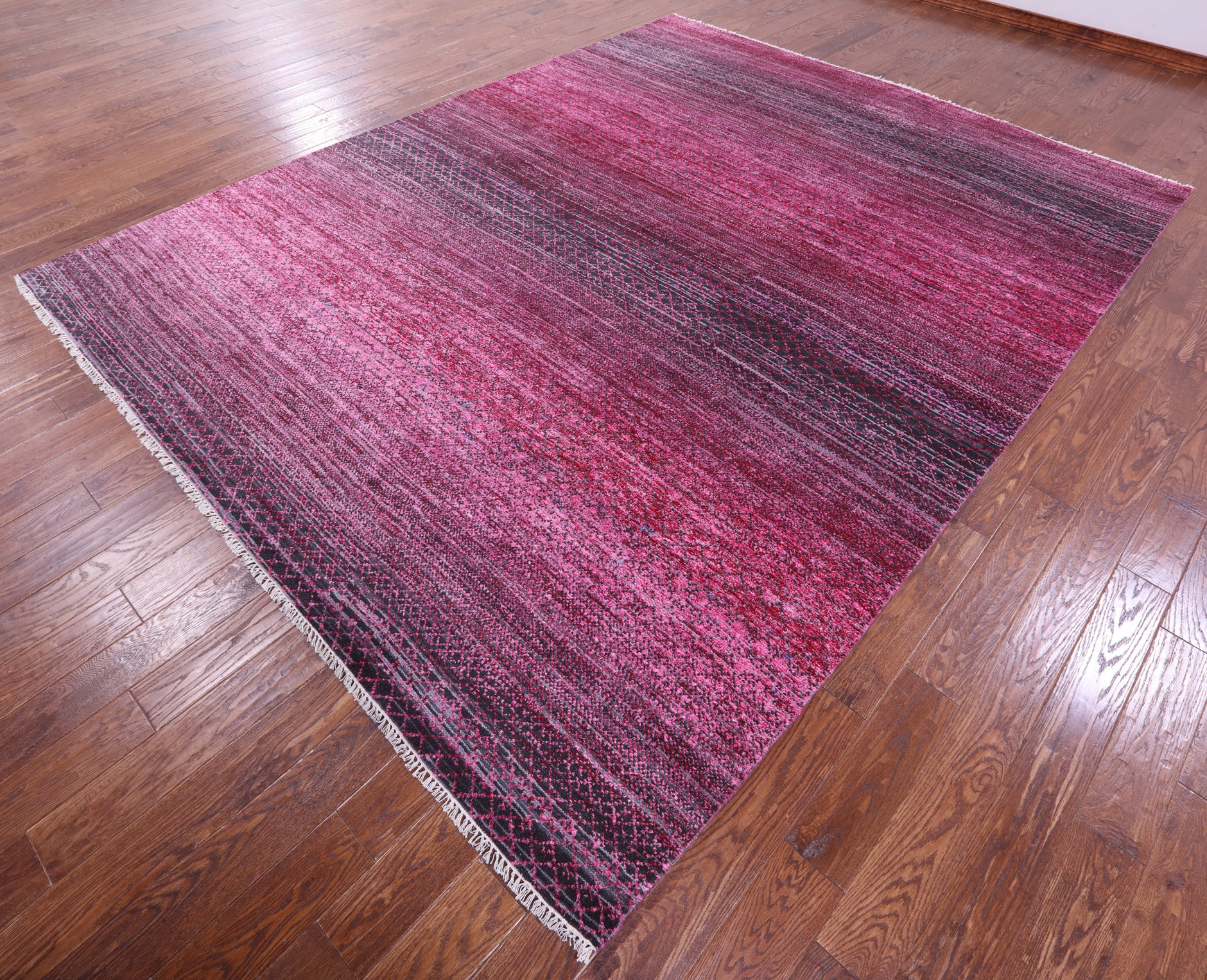 Savannah Grass Hand Knotted Wool & Silk Rug - 9' 1" X 11' 8" - Golden Nile