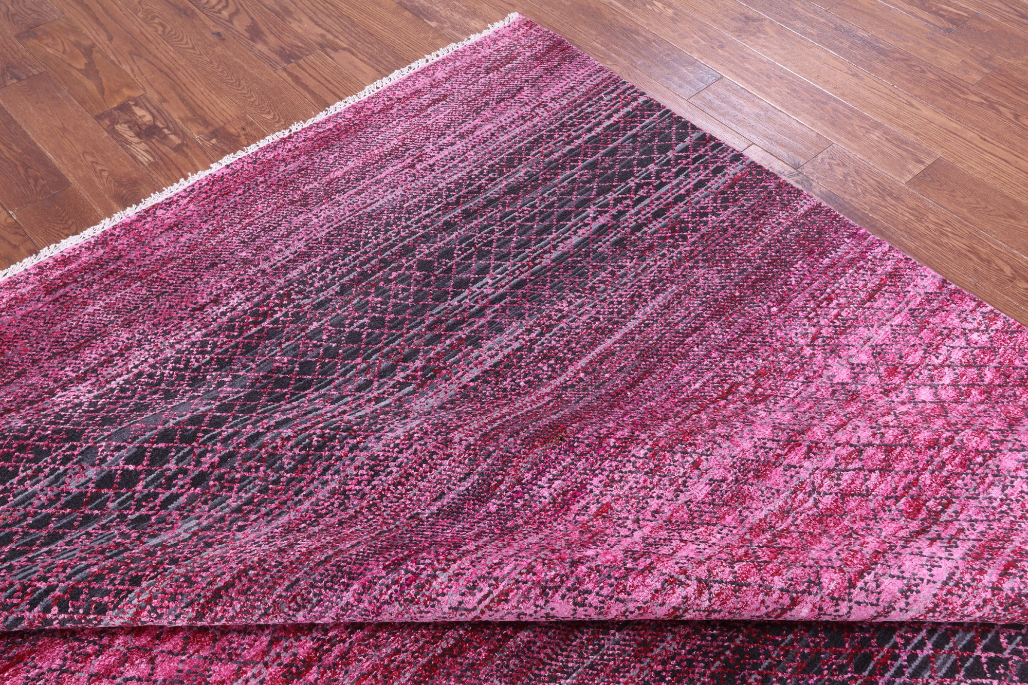 Savannah Grass Hand Knotted Wool & Silk Rug - 9' 1" X 11' 8" - Golden Nile