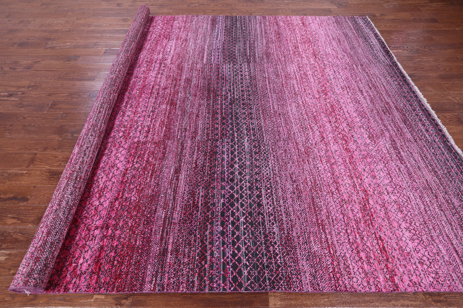 Savannah Grass Hand Knotted Wool & Silk Rug - 9' 1" X 11' 8" - Golden Nile