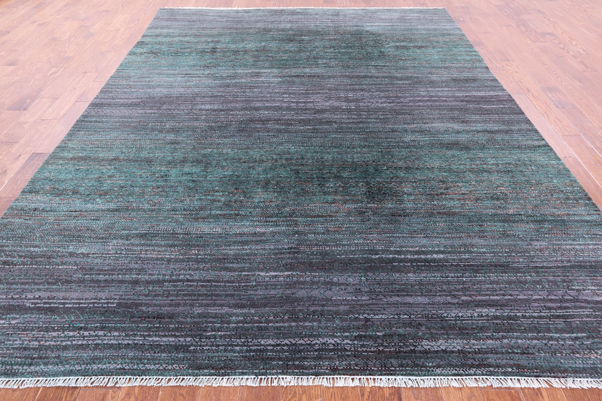 Savannah Grass Hand Knotted Wool & Silk Rug - 8' 11" X 11' 8" - Golden Nile