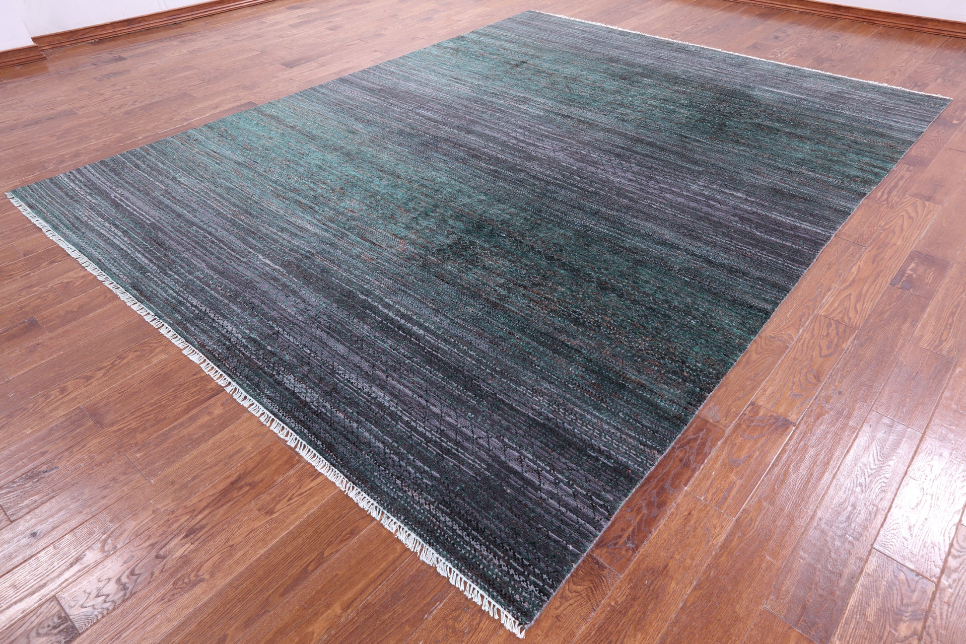 Savannah Grass Hand Knotted Wool & Silk Rug - 8' 11" X 11' 8" - Golden Nile