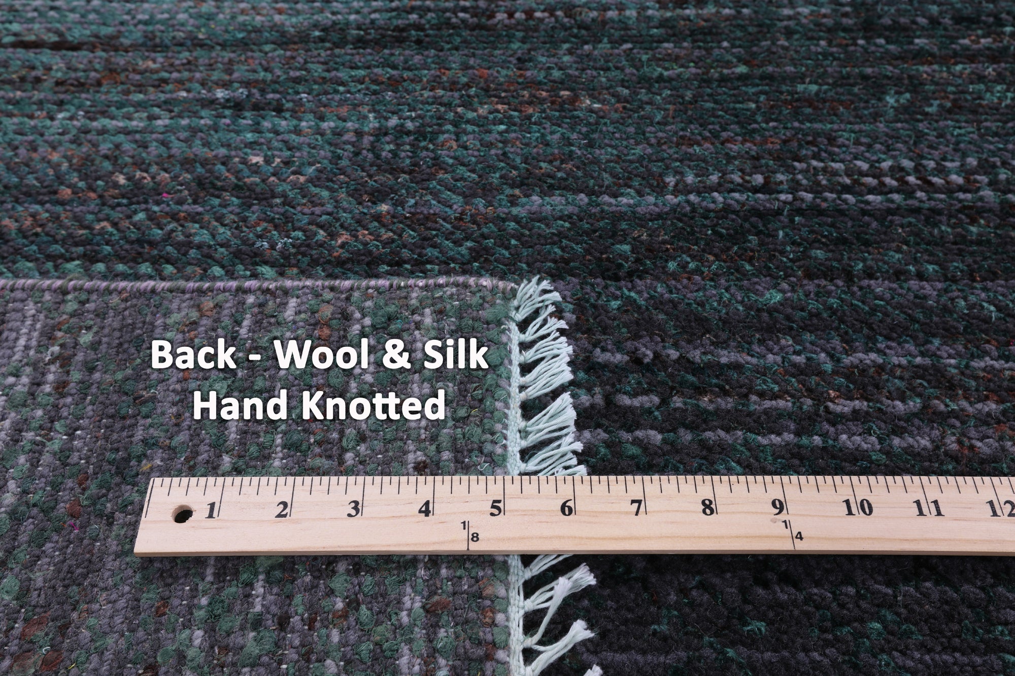 Savannah Grass Hand Knotted Wool & Silk Rug - 8' 11" X 11' 8" - Golden Nile