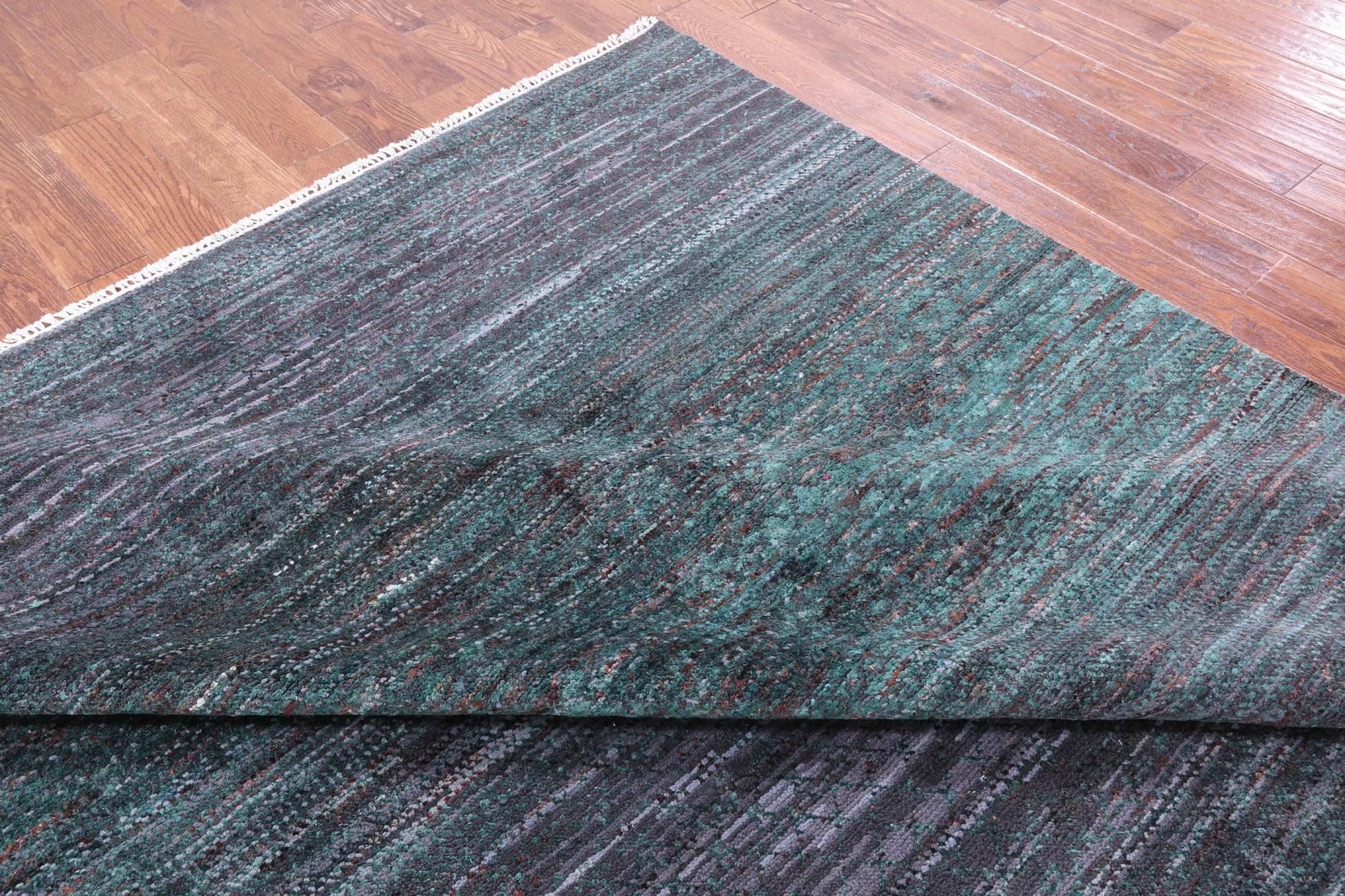 Savannah Grass Hand Knotted Wool & Silk Rug - 8' 11" X 11' 8" - Golden Nile