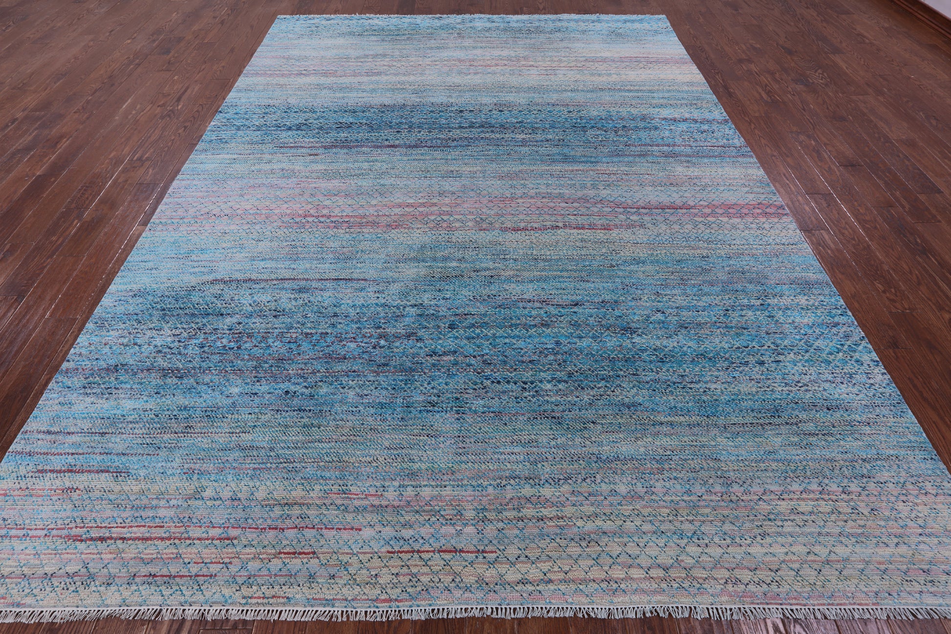 Savannah Grass Hand Knotted Wool & Silk Rug - 9' 0" X 11' 10" - Golden Nile
