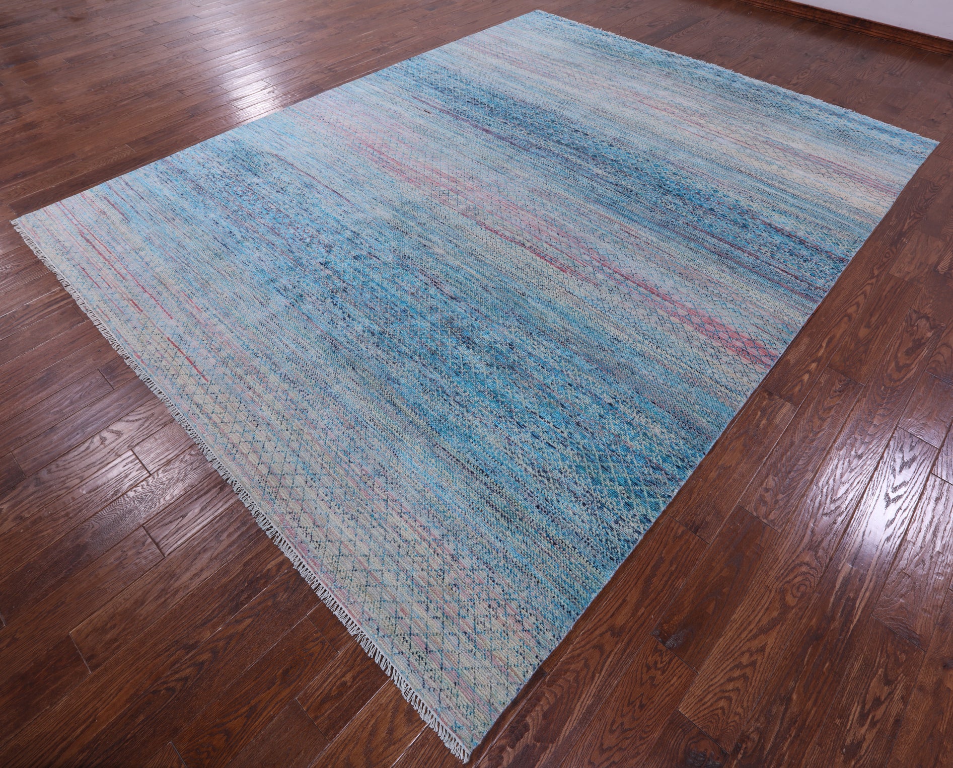Savannah Grass Hand Knotted Wool & Silk Rug - 9' 0" X 11' 10" - Golden Nile