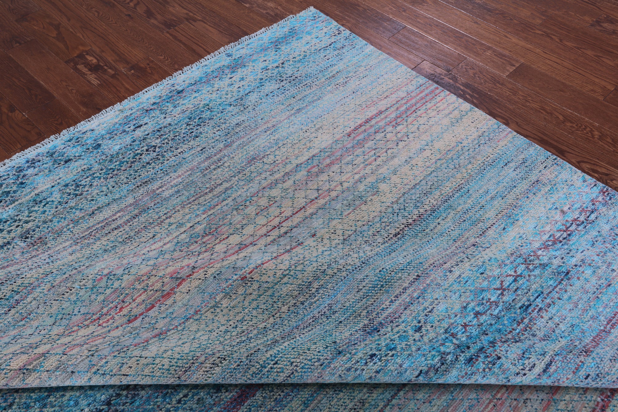 Savannah Grass Hand Knotted Wool & Silk Rug - 9' 0" X 11' 10" - Golden Nile