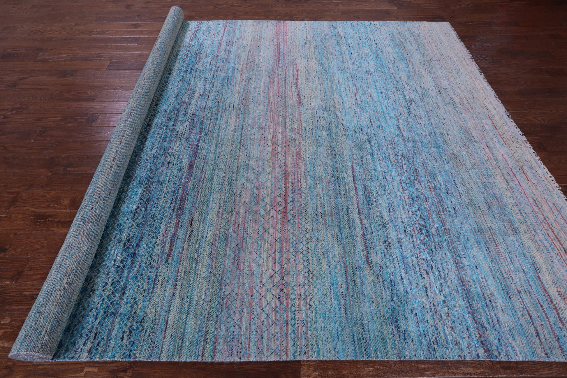 Savannah Grass Hand Knotted Wool & Silk Rug - 9' 0" X 11' 10" - Golden Nile