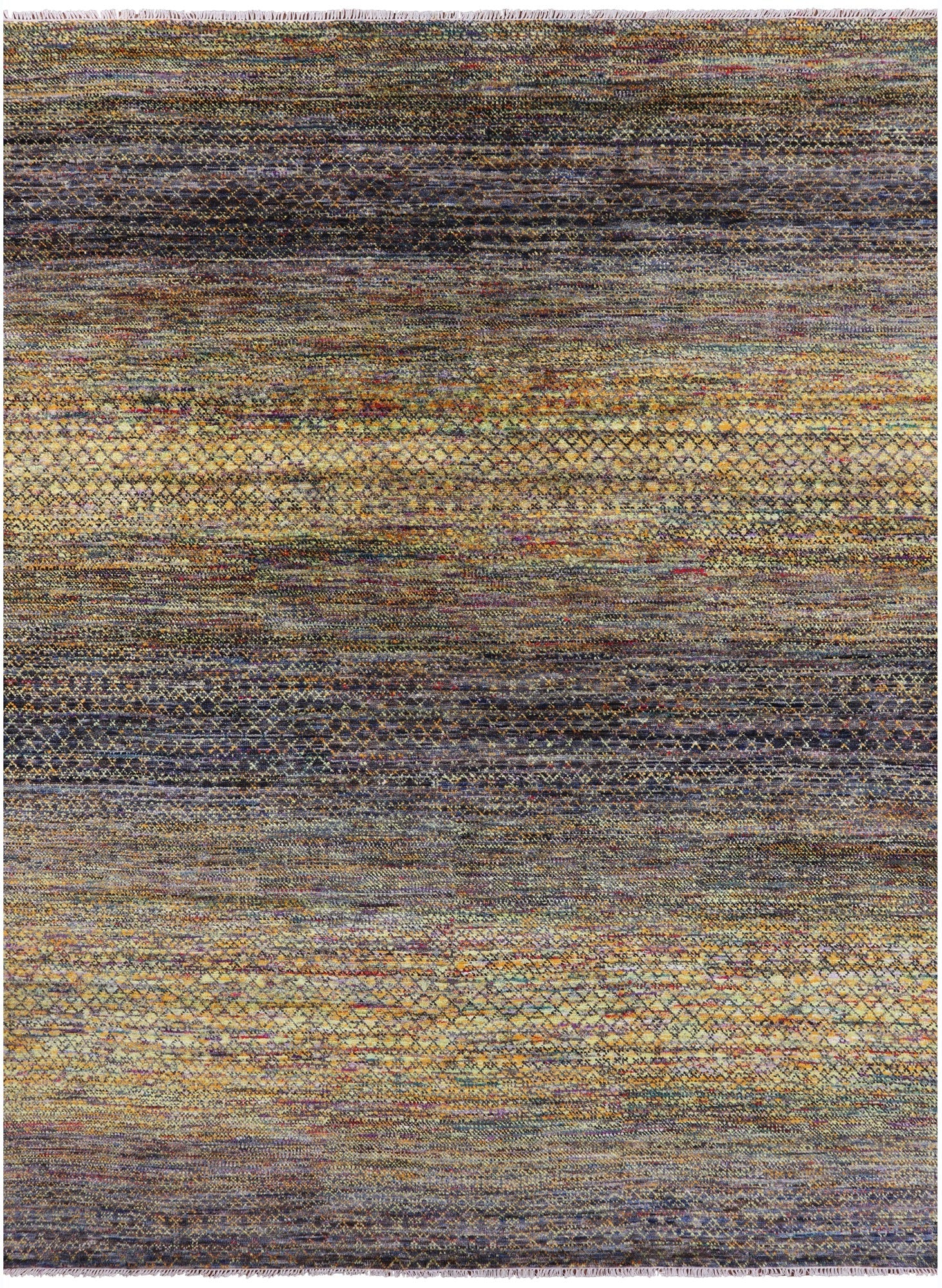 Savannah Grass Hand Knotted Wool Rug - 9' 1" X 12' 0" - Golden Nile