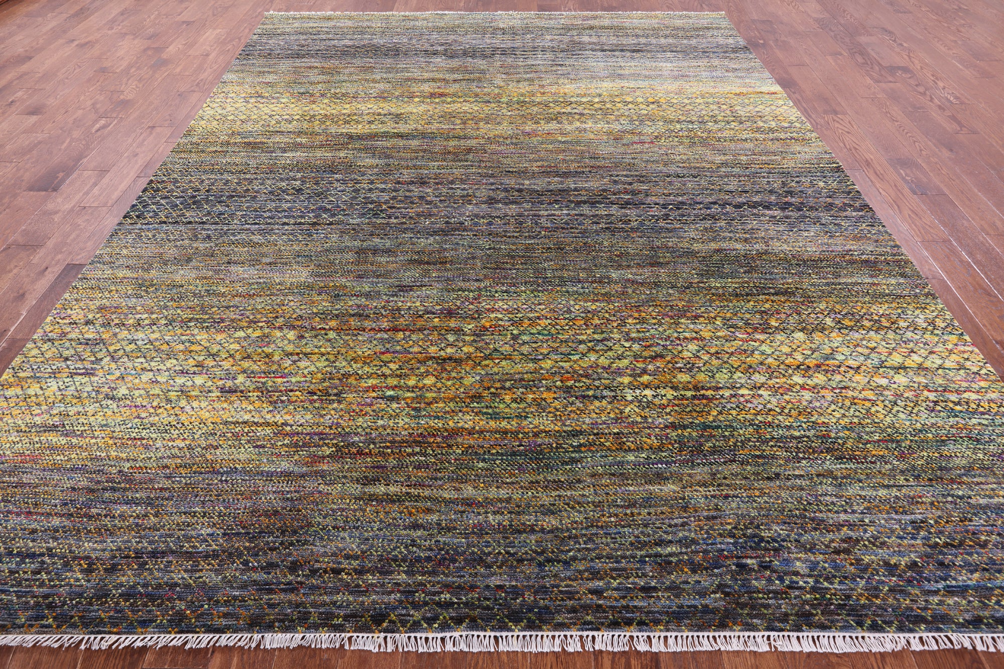 Savannah Grass Hand Knotted Wool Rug - 9' 1" X 12' 0" - Golden Nile