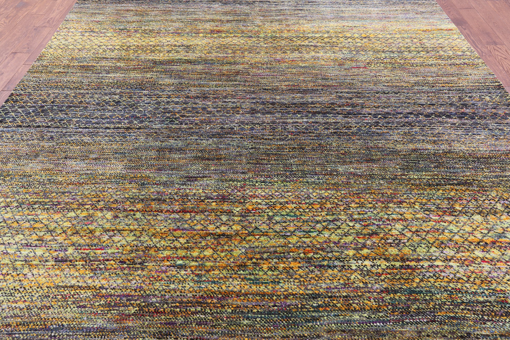 Savannah Grass Hand Knotted Wool Rug - 9' 1" X 12' 0" - Golden Nile