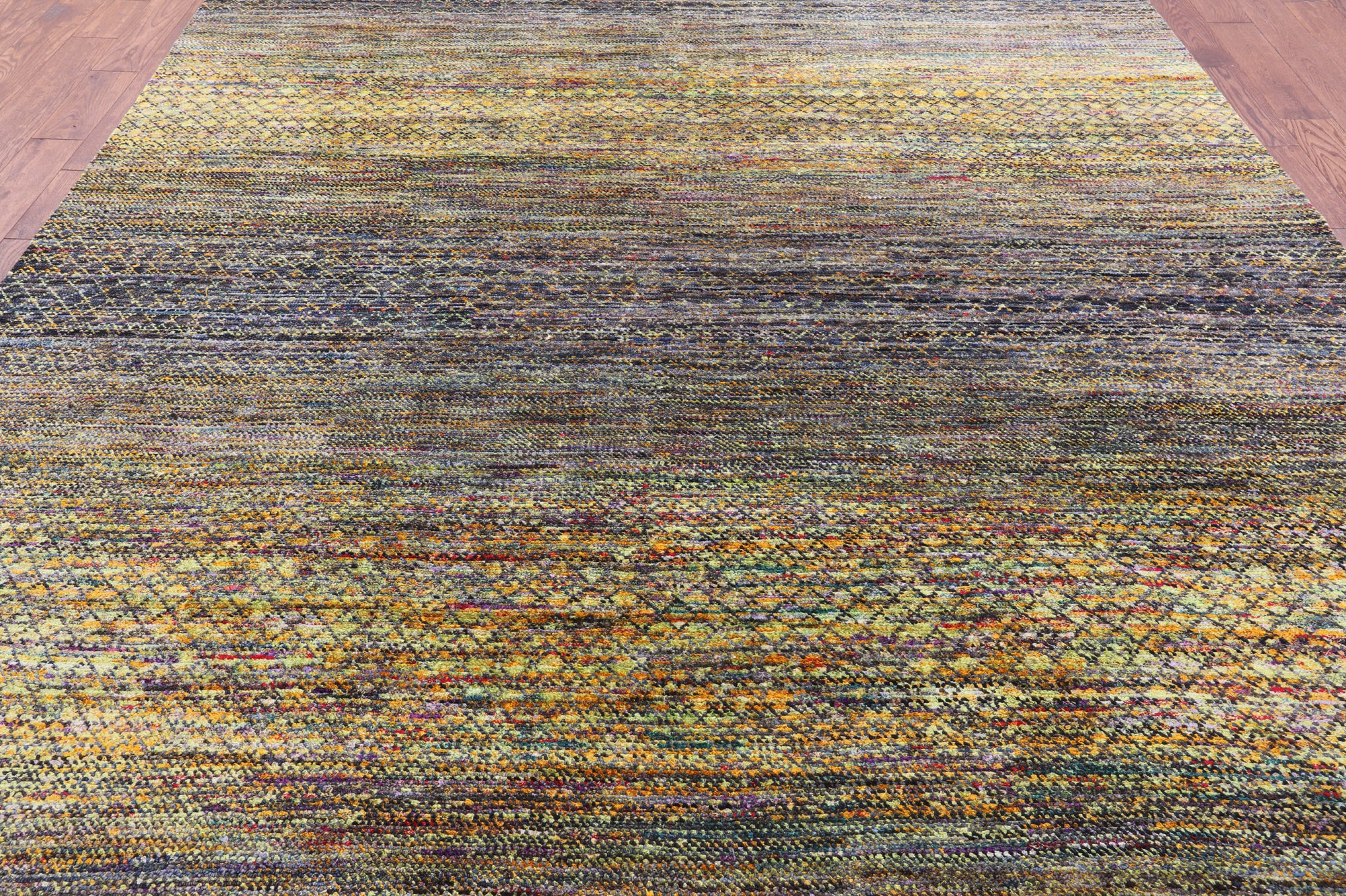 Savannah Grass Hand Knotted Wool Rug - 9' 1" X 12' 0" - Golden Nile