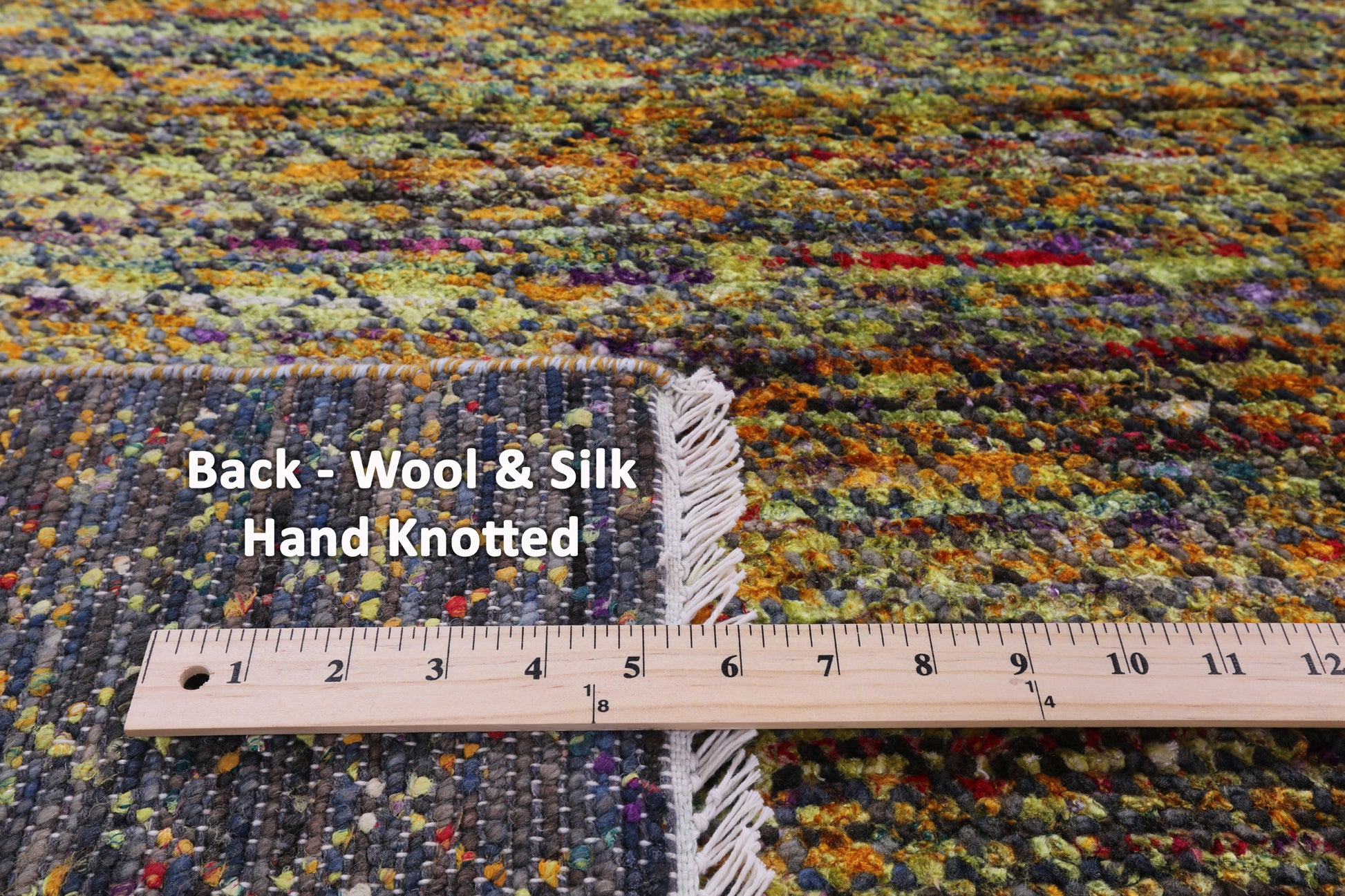 Savannah Grass Hand Knotted Wool Rug - 9' 1" X 12' 0" - Golden Nile