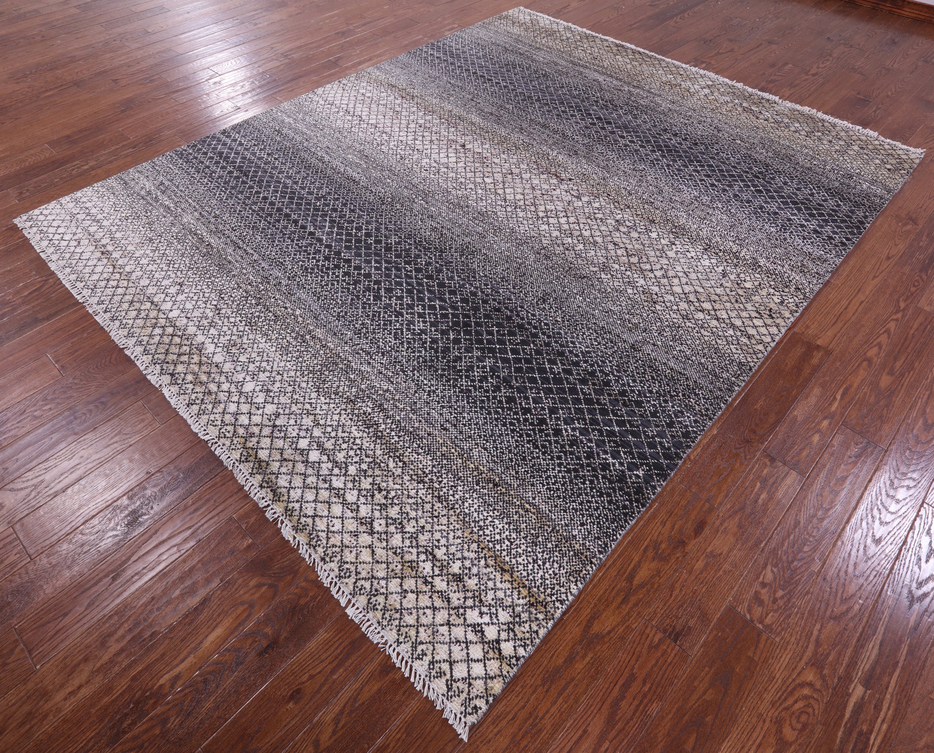 Savannah Grass Hand Knotted Wool & Silk Rug - 7' 11" X 9' 10" - Golden Nile