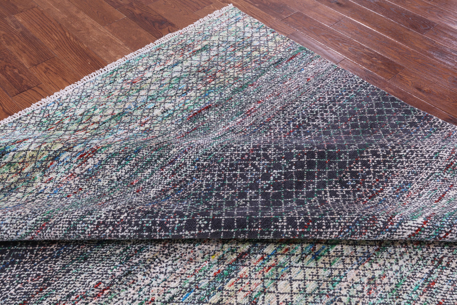 Savannah Grass Hand Knotted Wool & Silk Rug - 7' 11" X 10' 1" - Golden Nile