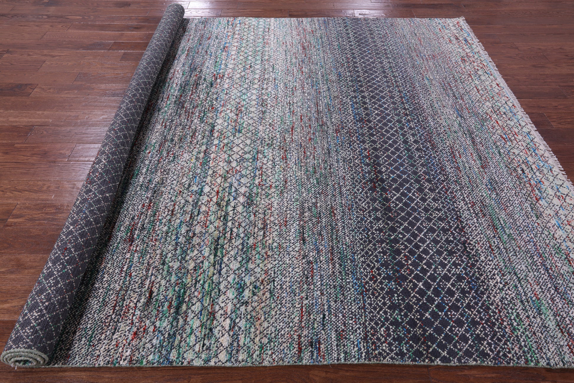 Savannah Grass Hand Knotted Wool & Silk Rug - 7' 11" X 10' 1" - Golden Nile