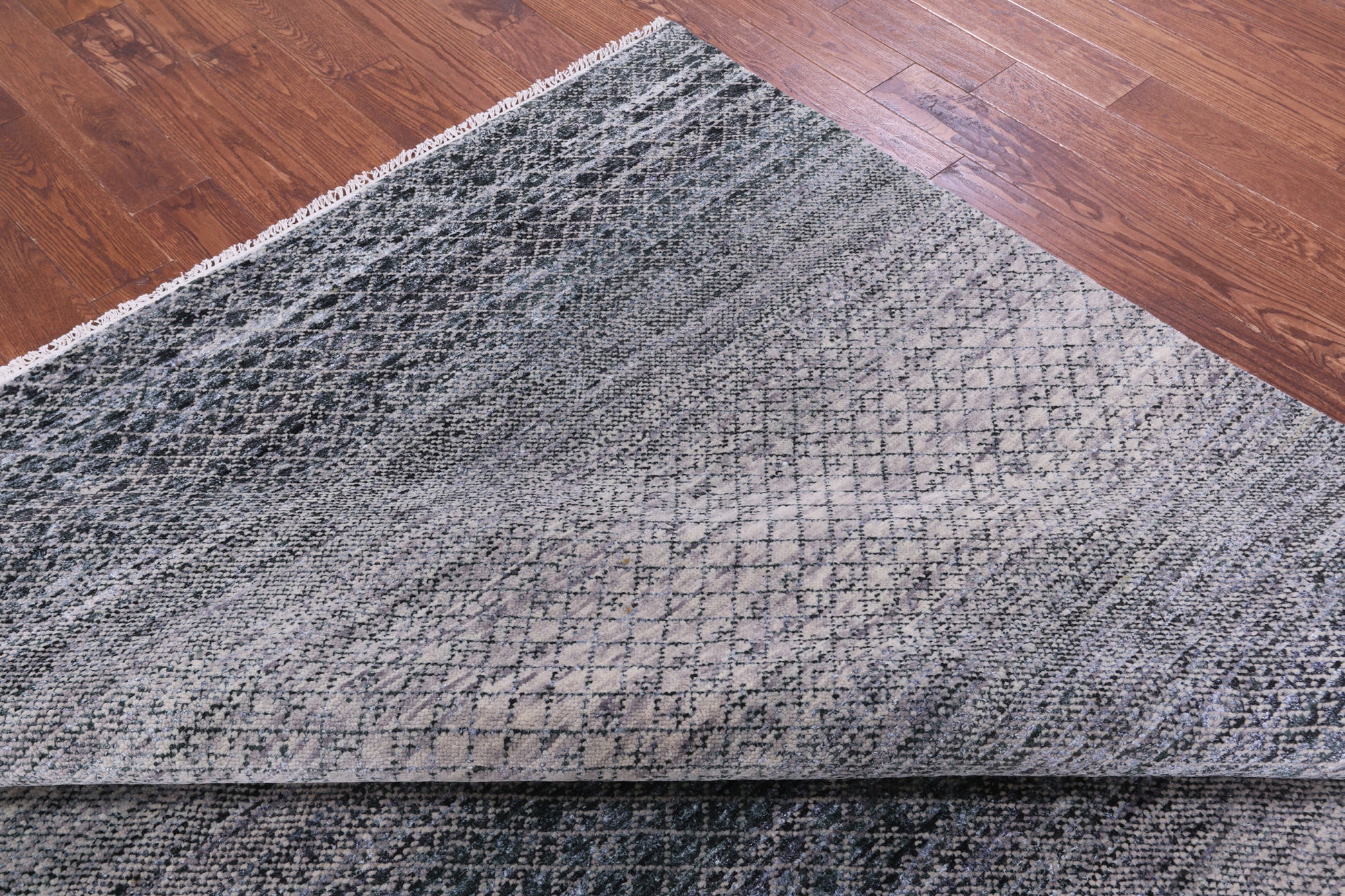 Savannah Grass Hand Knotted Wool & Silk Rug - 8' 0" X 9' 11" - Golden Nile