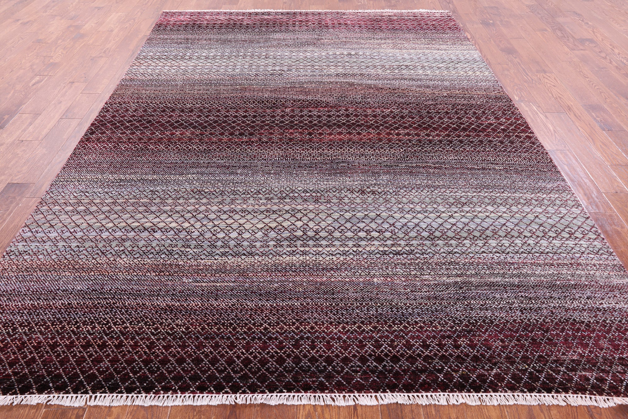 Savannah Grass Hand Knotted Wool & Silk Rug - 8' 1" X 9' 10" - Golden Nile