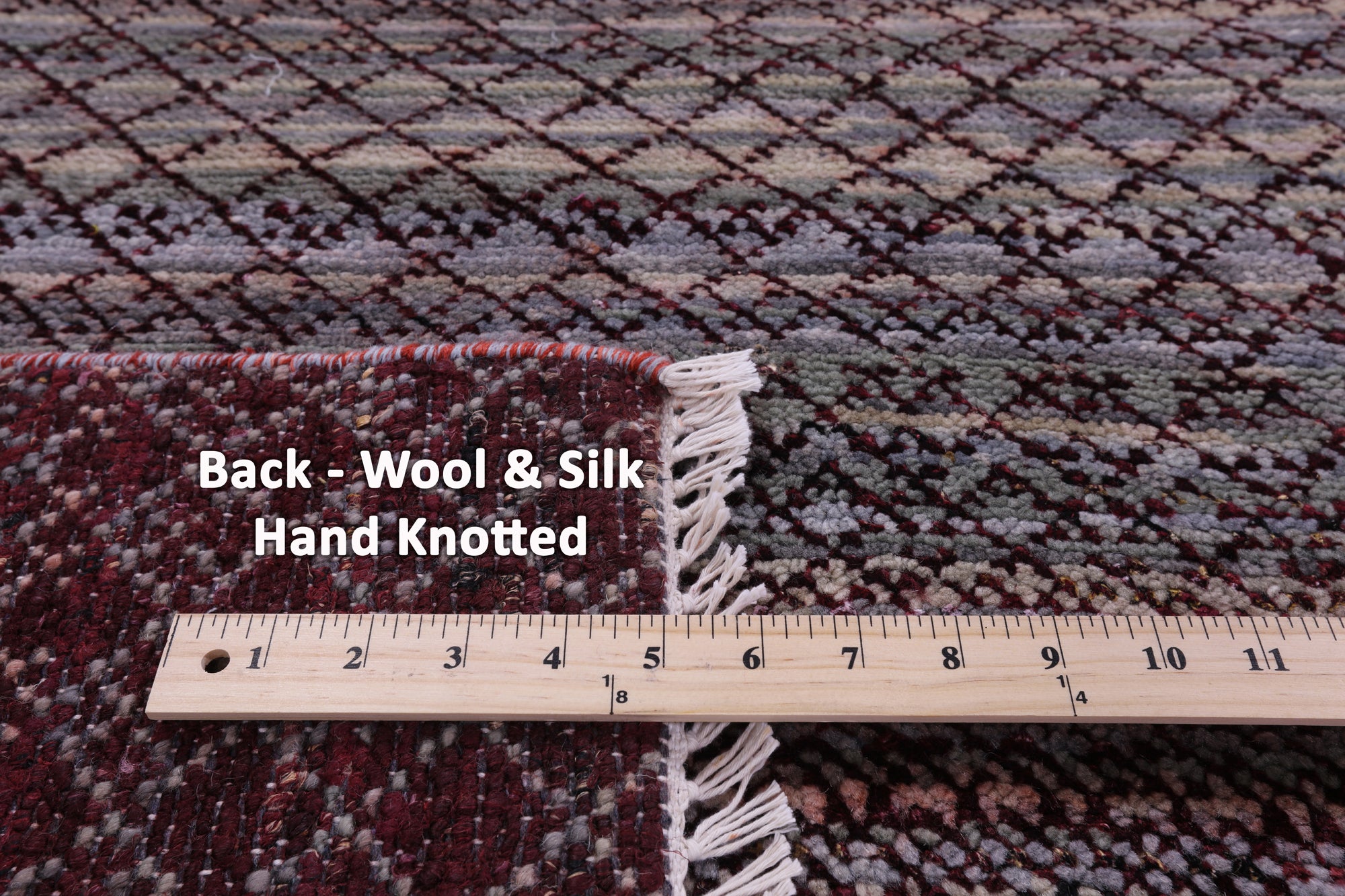 Savannah Grass Hand Knotted Wool & Silk Rug - 8' 1" X 9' 10" - Golden Nile