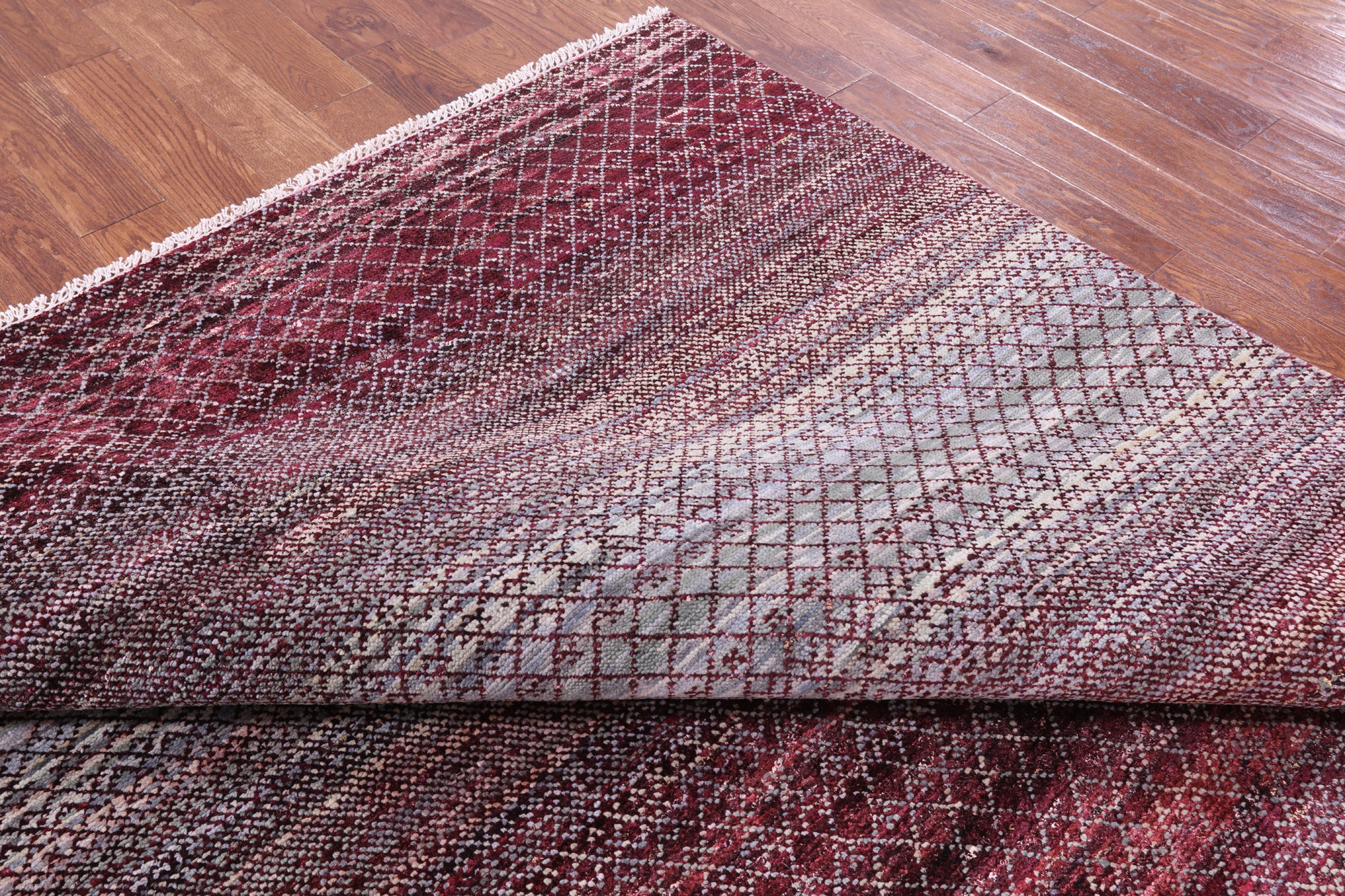 Savannah Grass Hand Knotted Wool & Silk Rug - 8' 1" X 9' 10" - Golden Nile