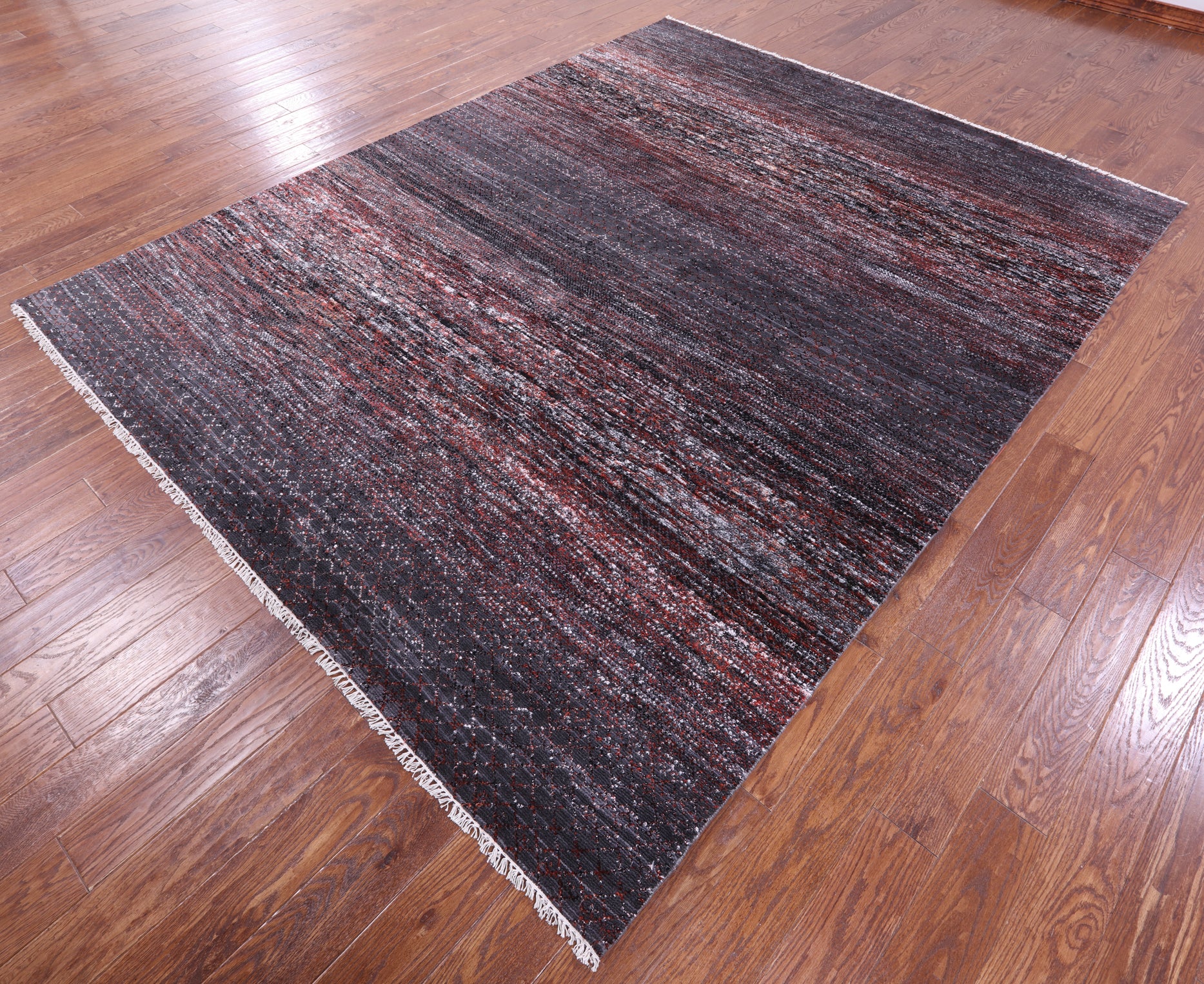 Savannah Grass Hand Knotted Wool & Silk Rug - 7' 11" X 9' 11" - Golden Nile