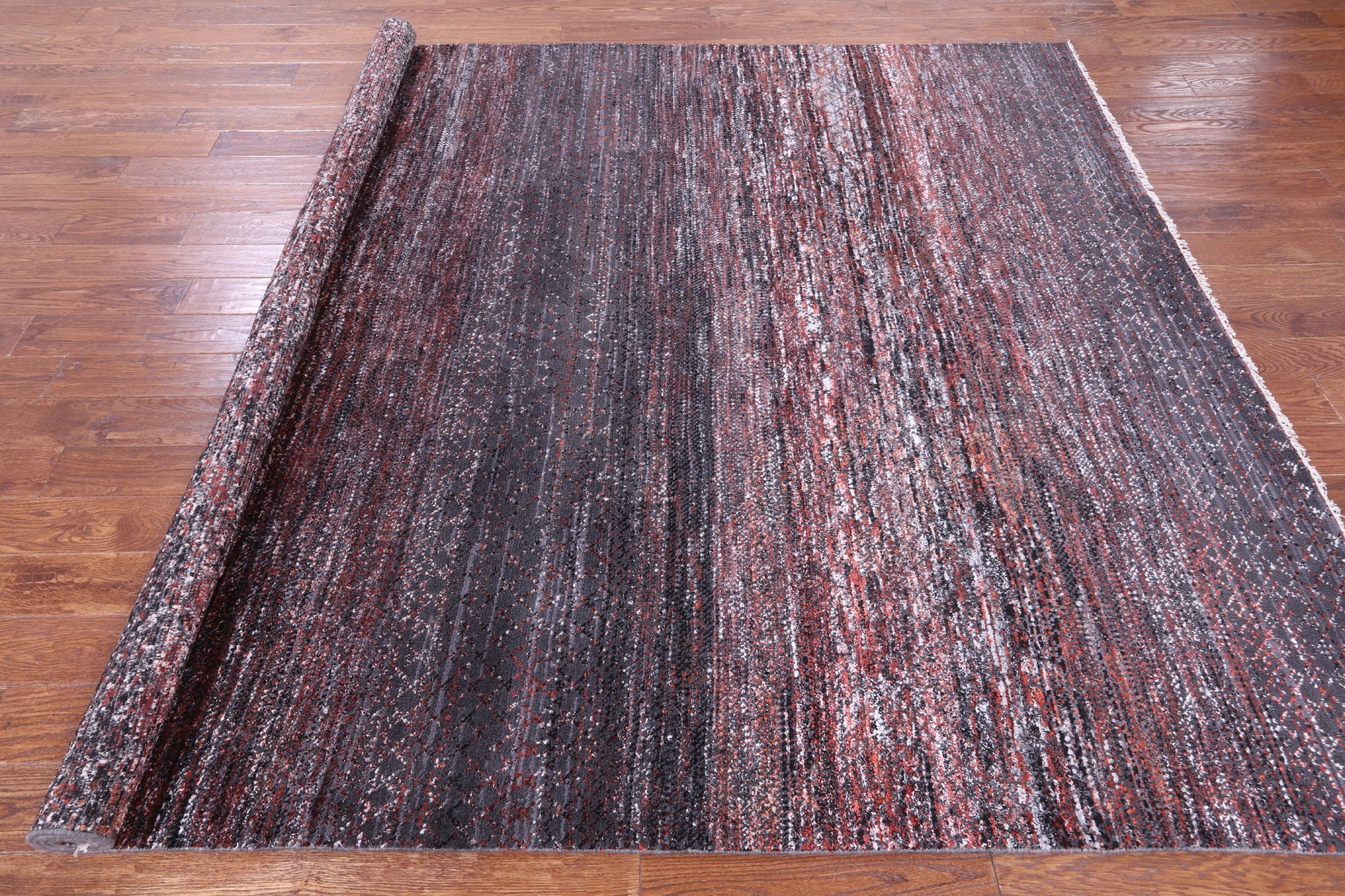 Savannah Grass Hand Knotted Wool & Silk Rug - 7' 11" X 9' 11" - Golden Nile