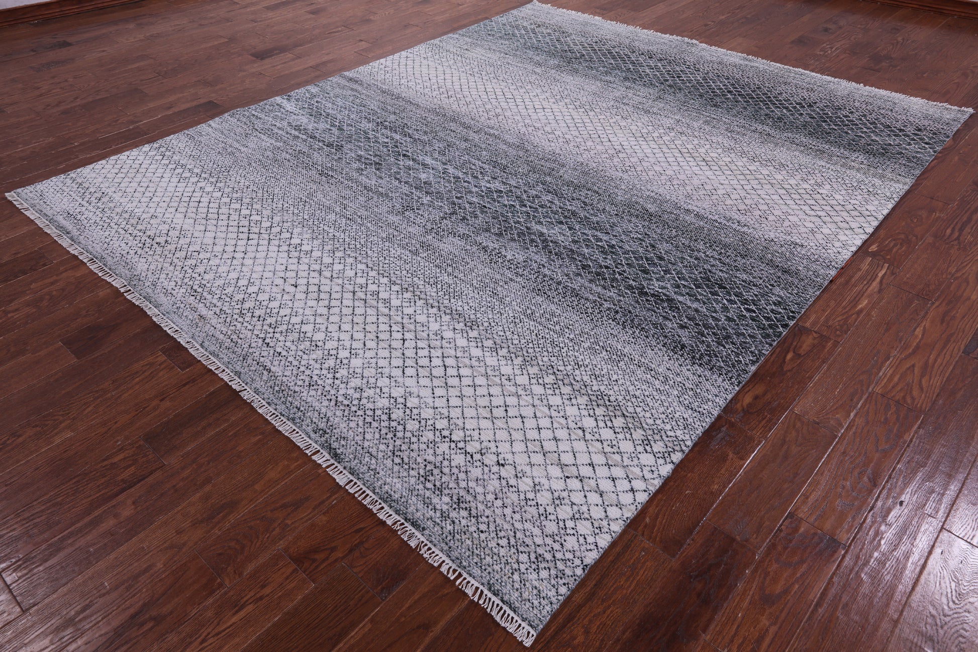 Savannah Grass Hand Knotted Wool & Silk Rug - 8' 1" X 10' 0" - Golden Nile