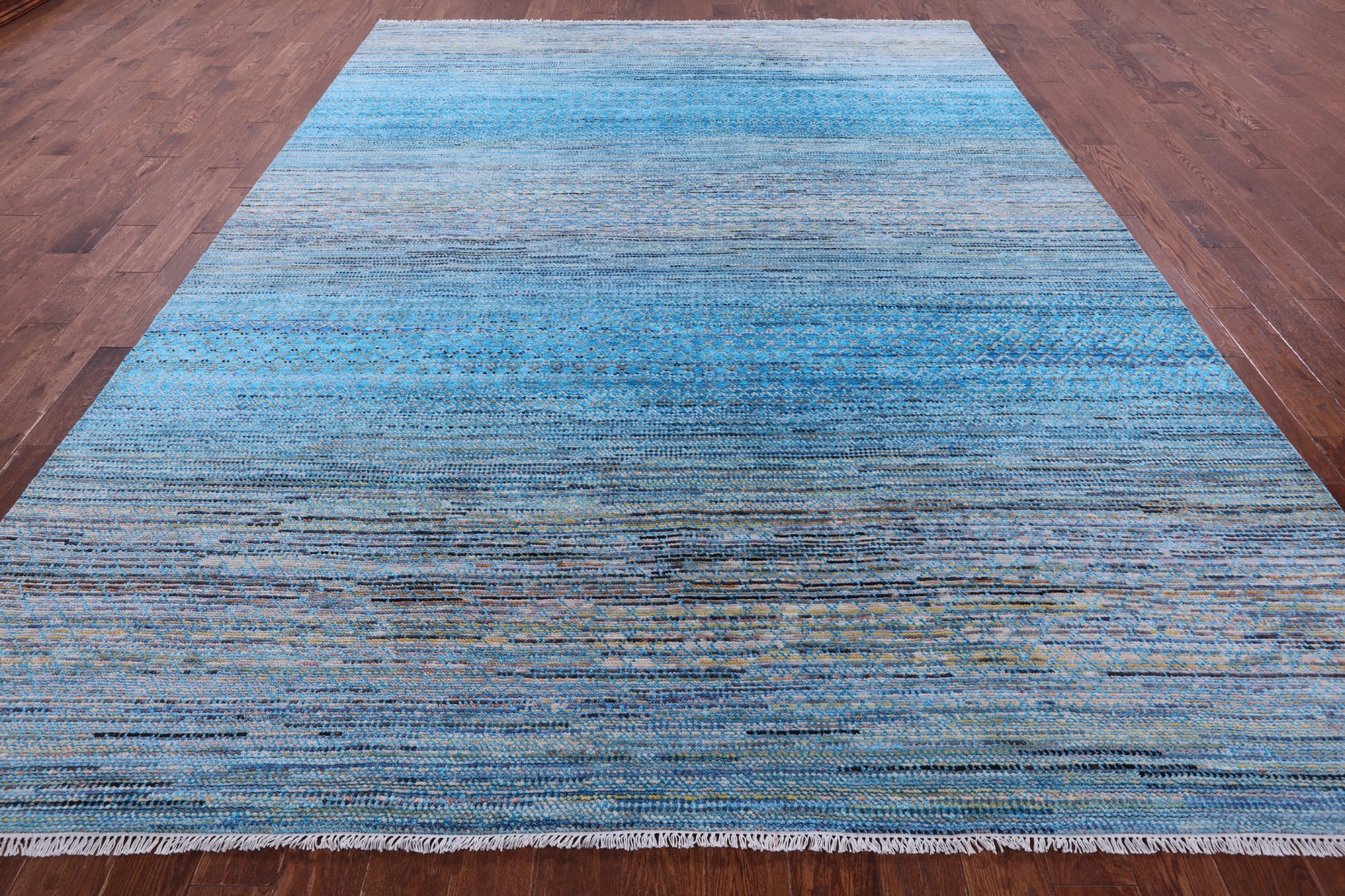 Savannah Grass Hand Knotted Wool & Silk Rug - 9' 1" X 11' 10" - Golden Nile