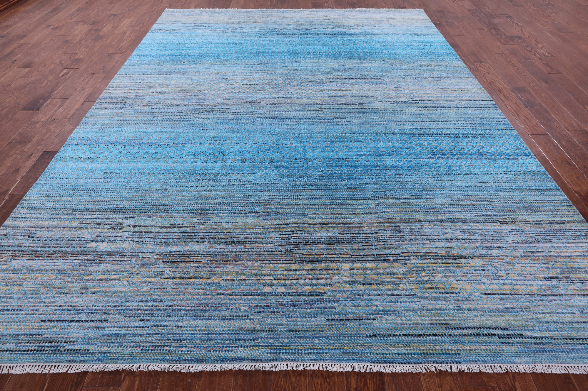 Savannah Grass Hand Knotted Wool & Silk Rug - 9' 1" X 11' 10" - Golden Nile