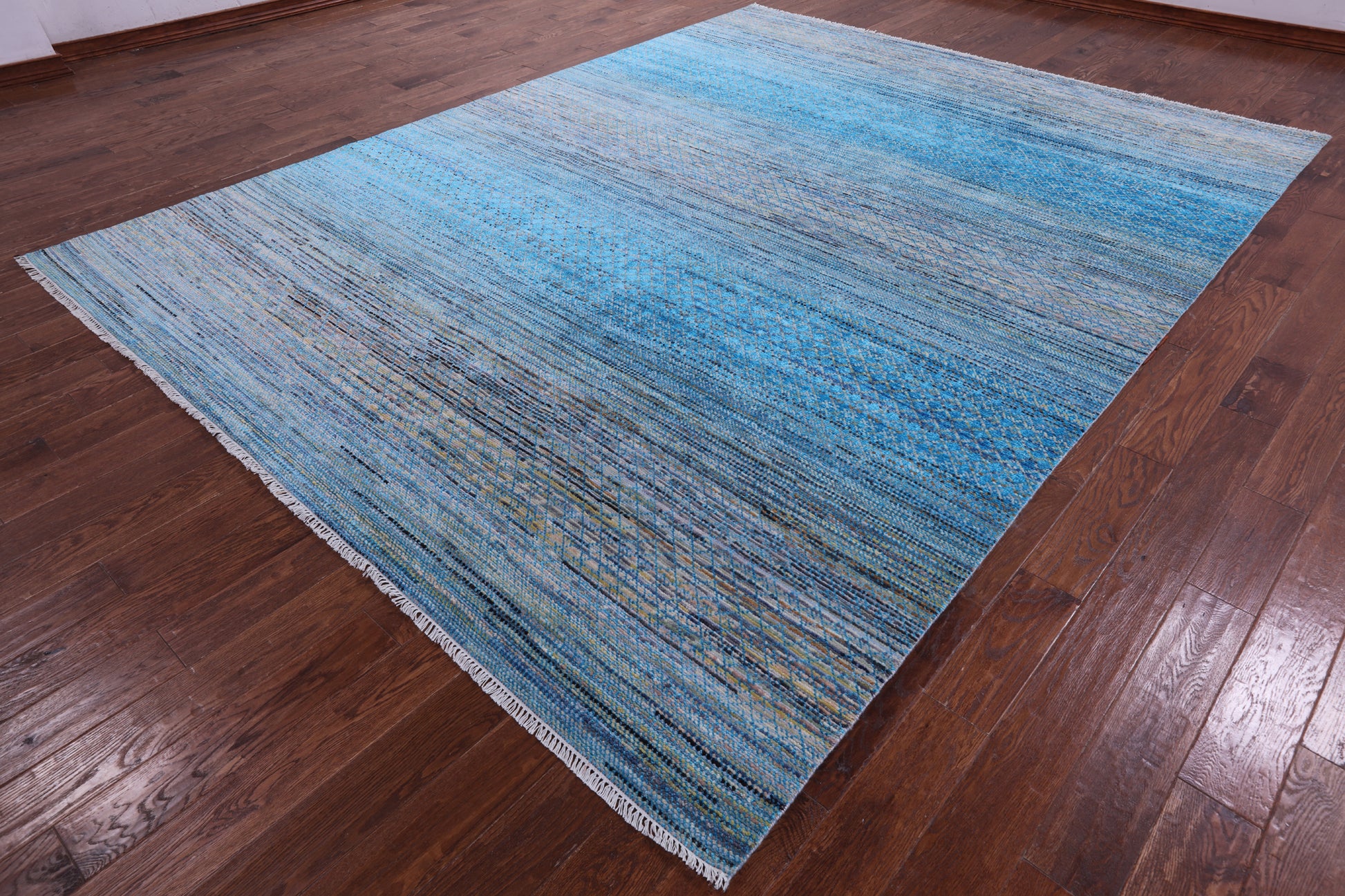 Savannah Grass Hand Knotted Wool & Silk Rug - 9' 1" X 11' 10" - Golden Nile
