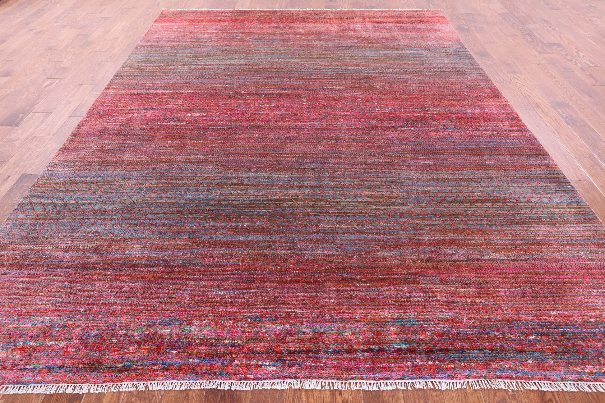 Savannah Grass Hand Knotted Wool & Silk Rug - 8' 11" X 11' 8" - Golden Nile