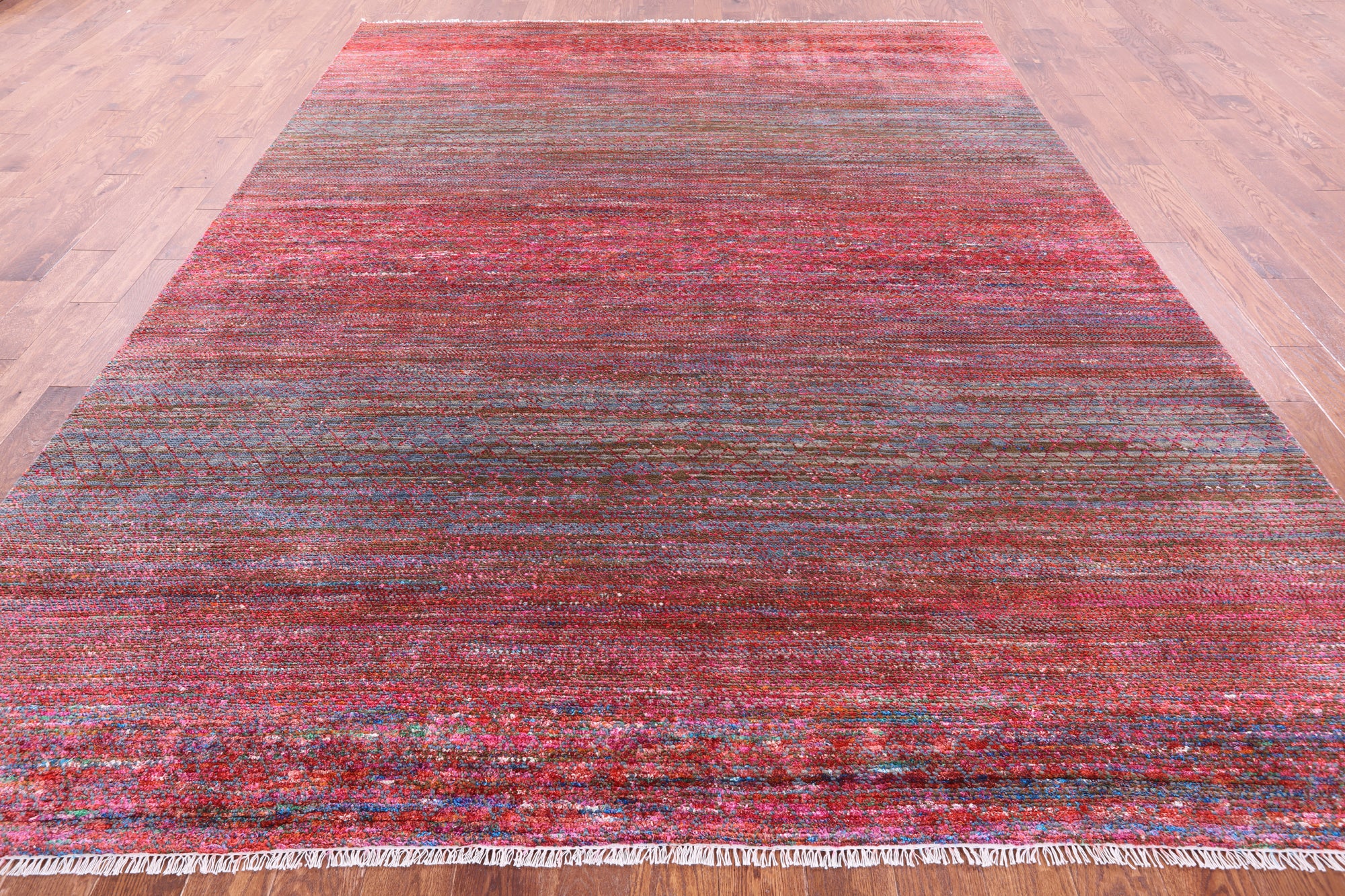 Savannah Grass Hand Knotted Wool & Silk Rug - 8' 11" X 11' 8" - Golden Nile