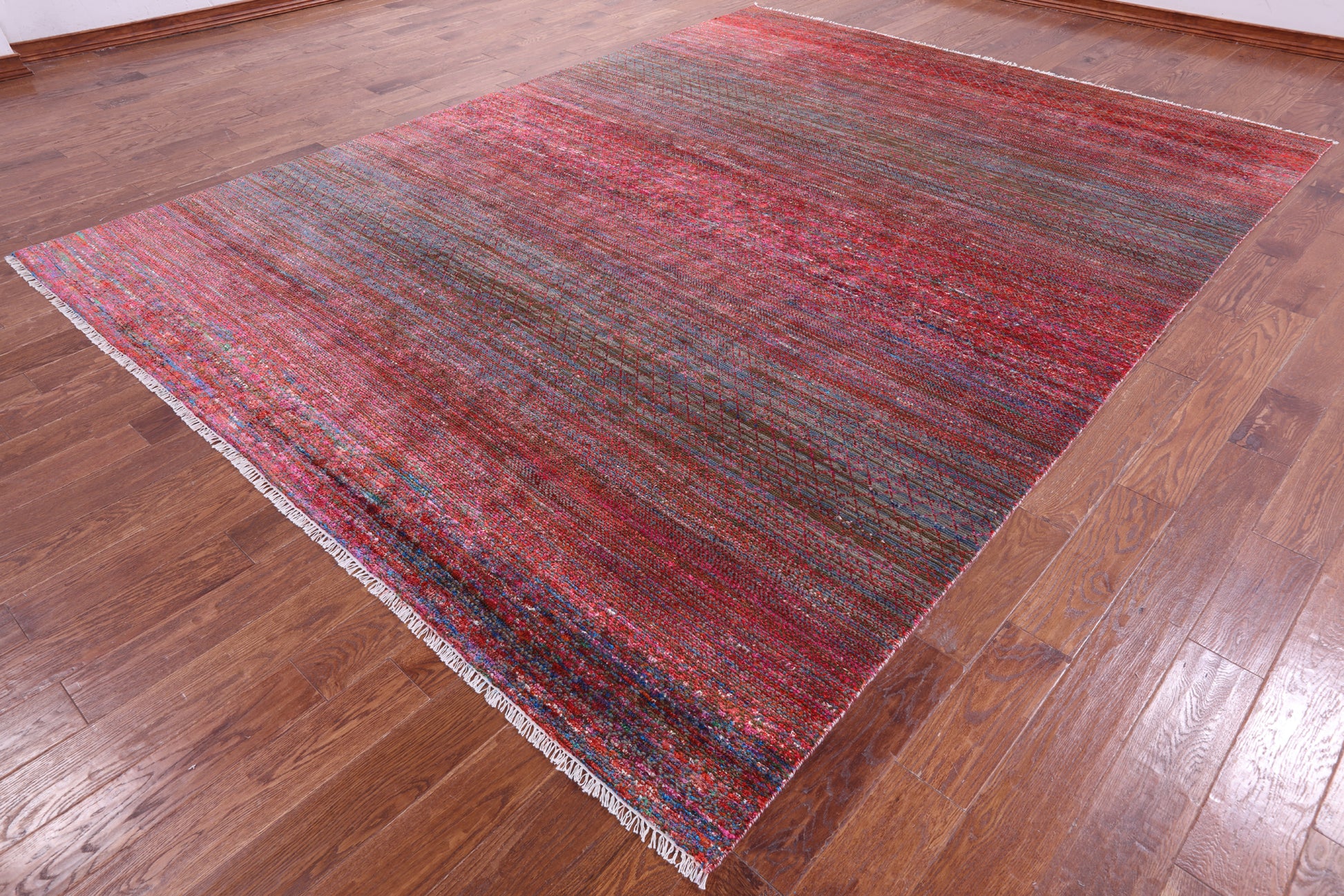 Savannah Grass Hand Knotted Wool & Silk Rug - 8' 11" X 11' 8" - Golden Nile