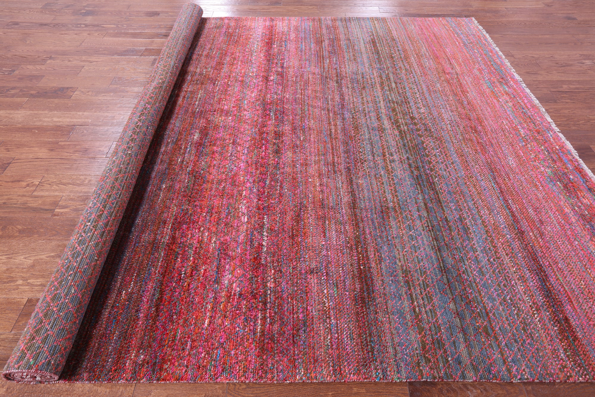 Savannah Grass Hand Knotted Wool & Silk Rug - 8' 11" X 11' 8" - Golden Nile