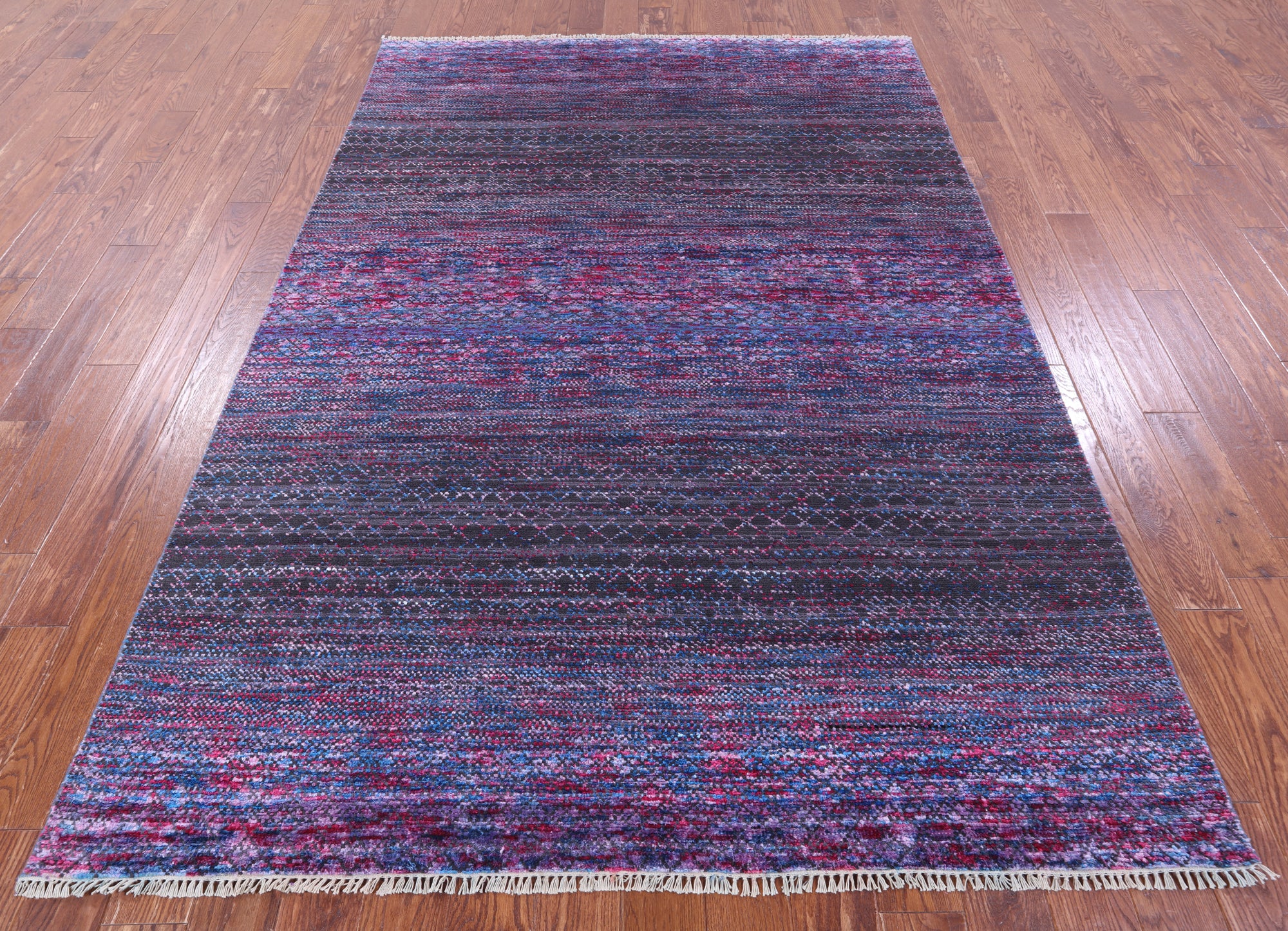 Savannah Grass Handmade Wool & Silk Rug - 6' 2" X 8' 10" - Golden Nile