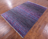 Savannah Grass Handmade Wool & Silk Rug - 6' 2" X 8' 10" - Golden Nile