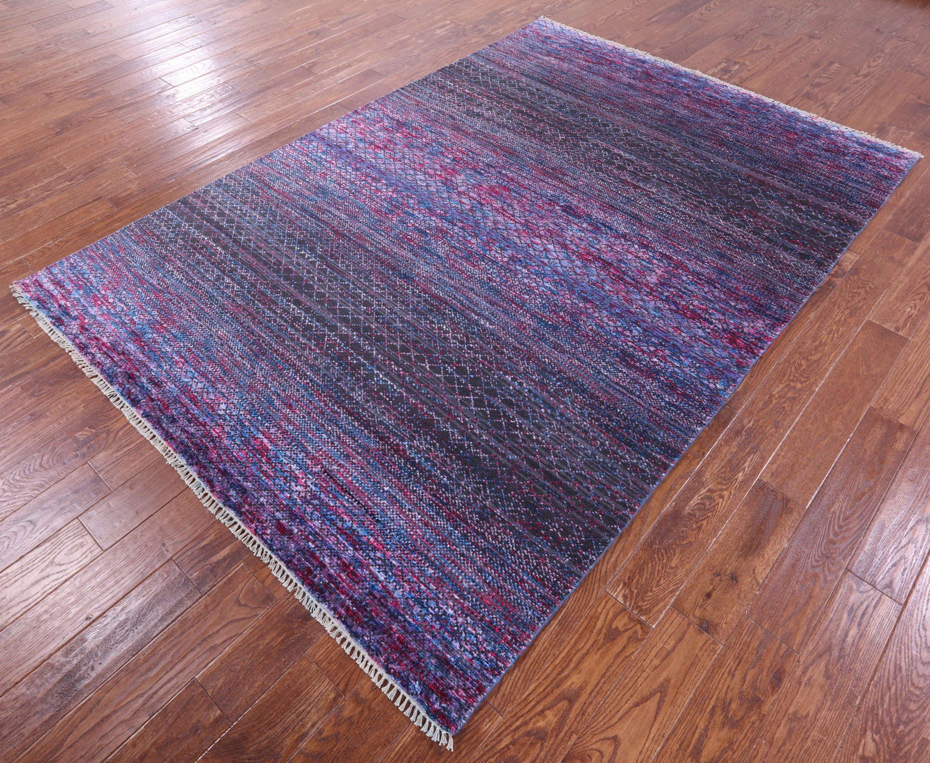 Savannah Grass Handmade Wool & Silk Rug - 6' 2" X 8' 10" - Golden Nile
