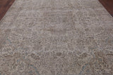 Ivory Persian Vintage White Wash Hand Knotted Area Rug - 9' 10" X 12' 5" - Golden Nile