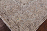 Ivory Persian Vintage White Wash Hand Knotted Area Rug - 9' 10" X 12' 5" - Golden Nile