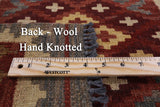 Reversible Kilim Flat Weave Wool on Wool Area Rug - 2' 9" X 3' 10" - Golden Nile