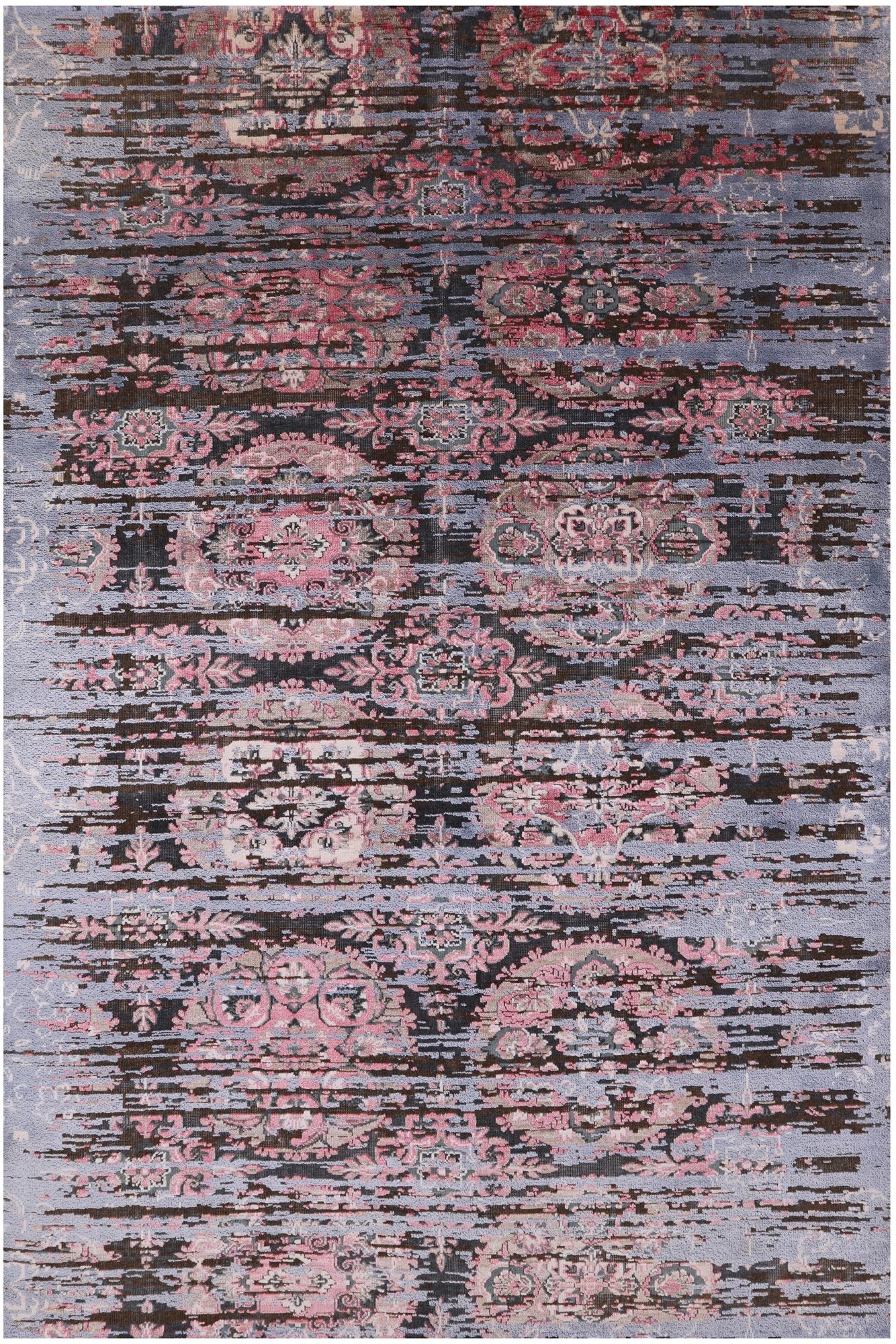 Silk With Oxidized Wool Hand Knotted Area Rug - 5' 11" X 8' 10" - Golden Nile