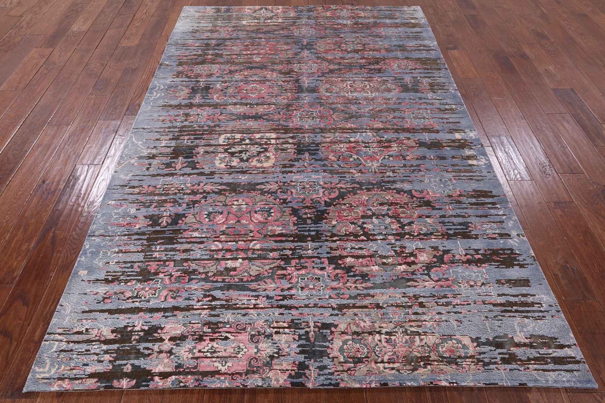 Silk With Oxidized Wool Hand Knotted Area Rug - 5' 11" X 8' 10" - Golden Nile