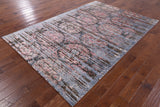 Silk With Oxidized Wool Hand Knotted Area Rug - 5' 11" X 8' 10" - Golden Nile