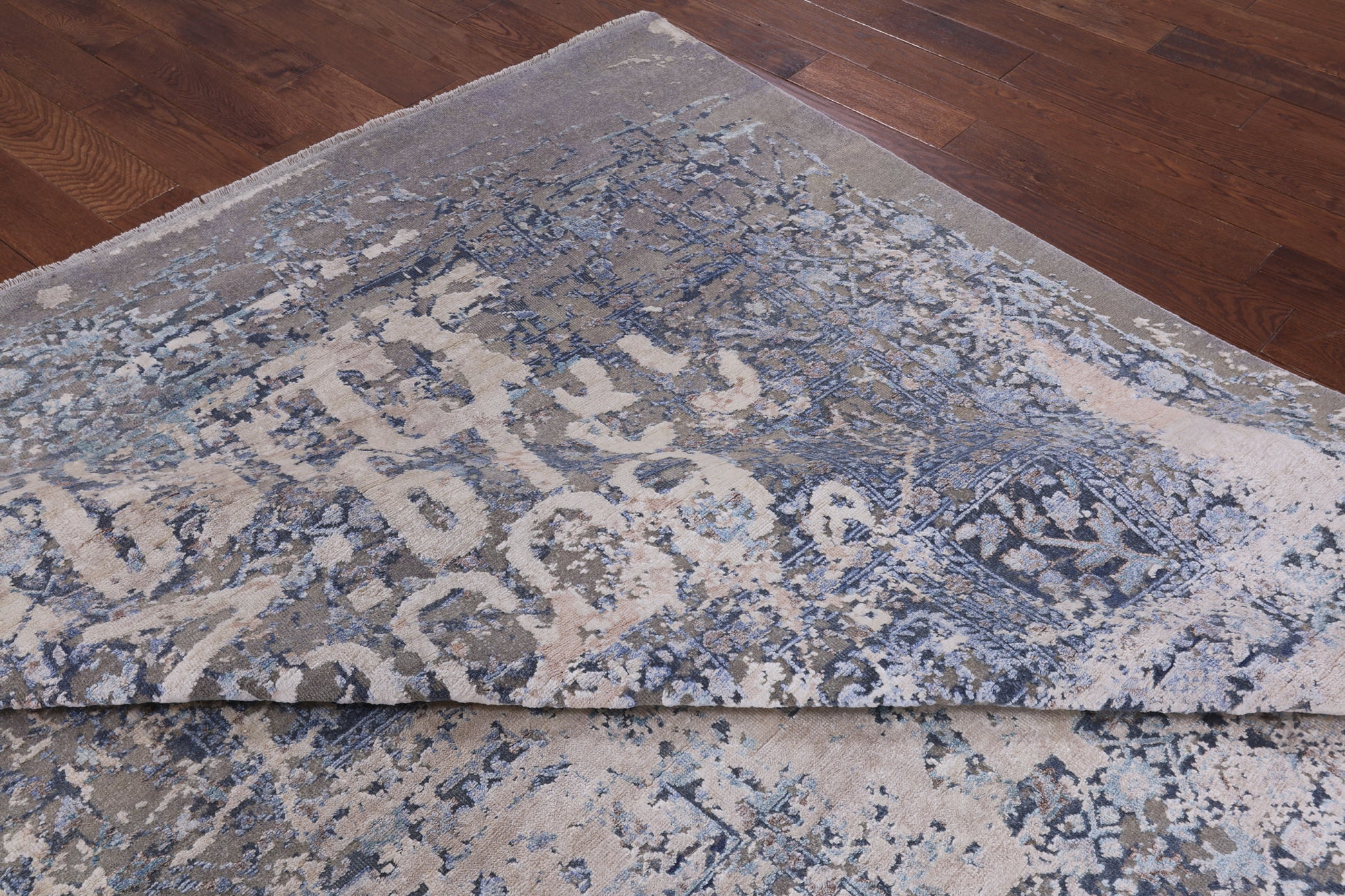Silk With Oxidized Wool Hand Knotted Area Rug - 8' 1" X 10' 7" - Golden Nile