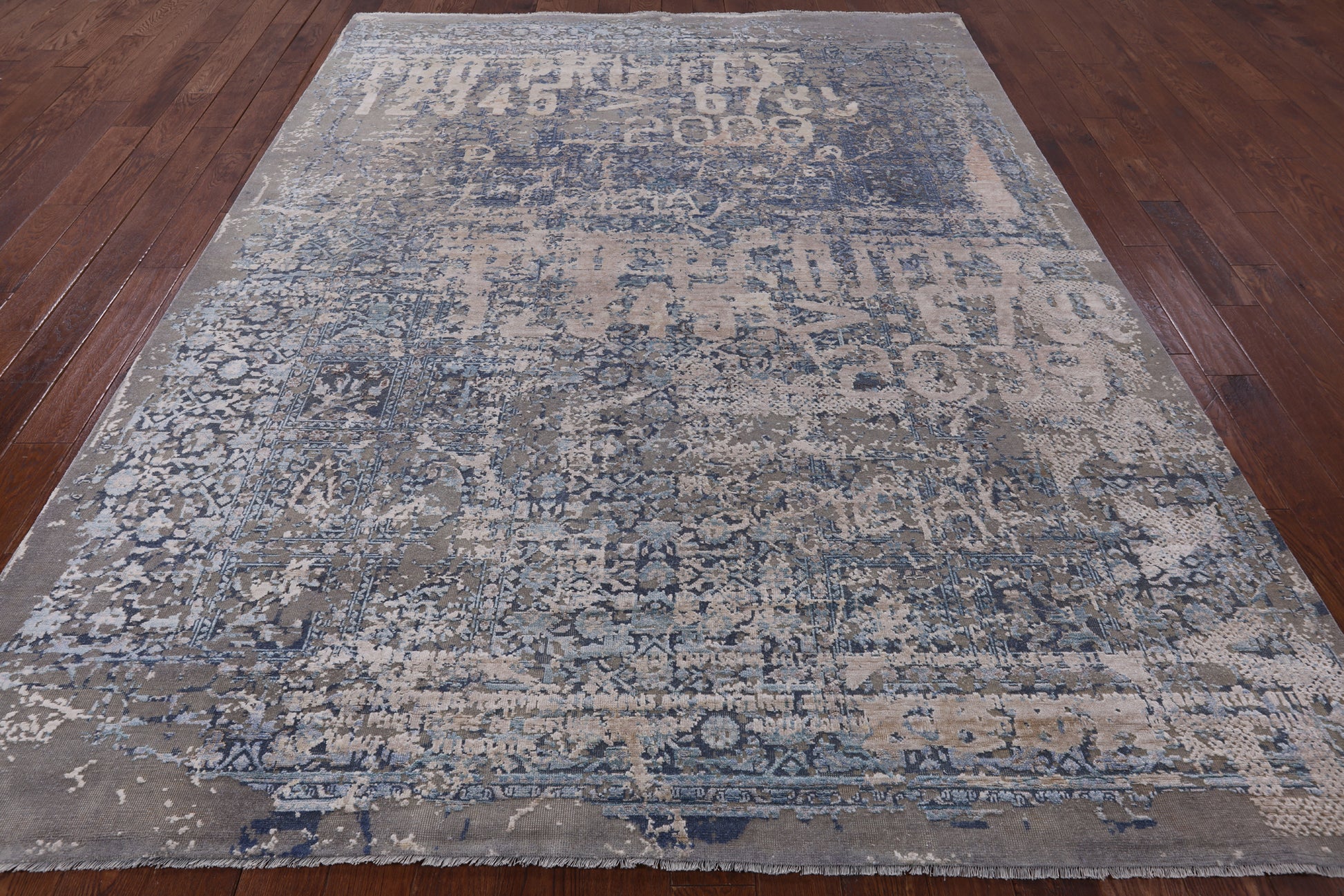 Silk With Oxidized Wool Hand Knotted Area Rug - 8' 1" X 10' 7" - Golden Nile