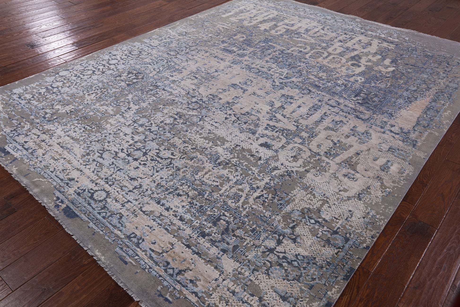 Silk With Oxidized Wool Hand Knotted Area Rug - 8' 1" X 10' 7" - Golden Nile
