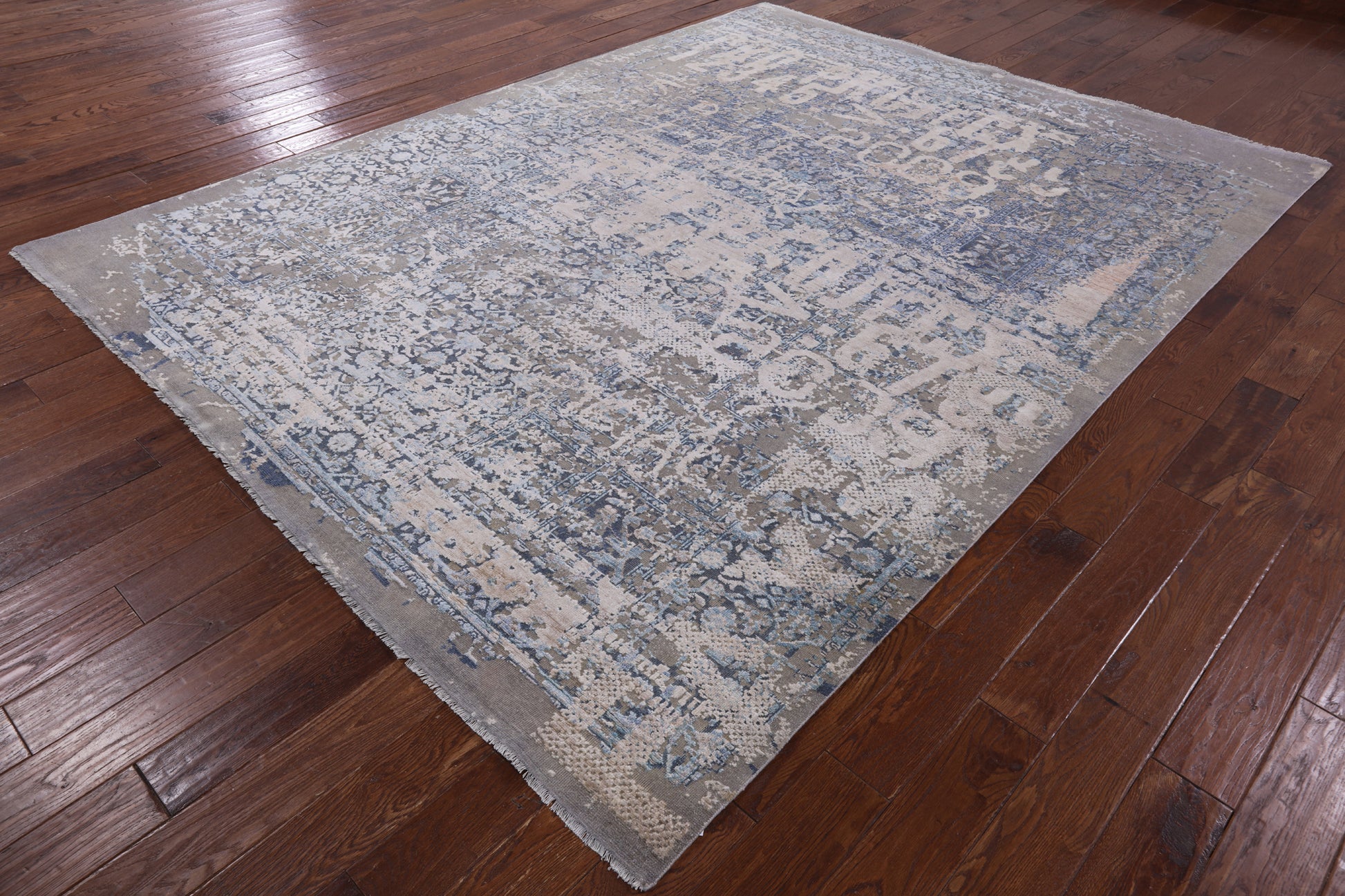 Silk With Oxidized Wool Hand Knotted Area Rug - 8' 1" X 10' 7" - Golden Nile