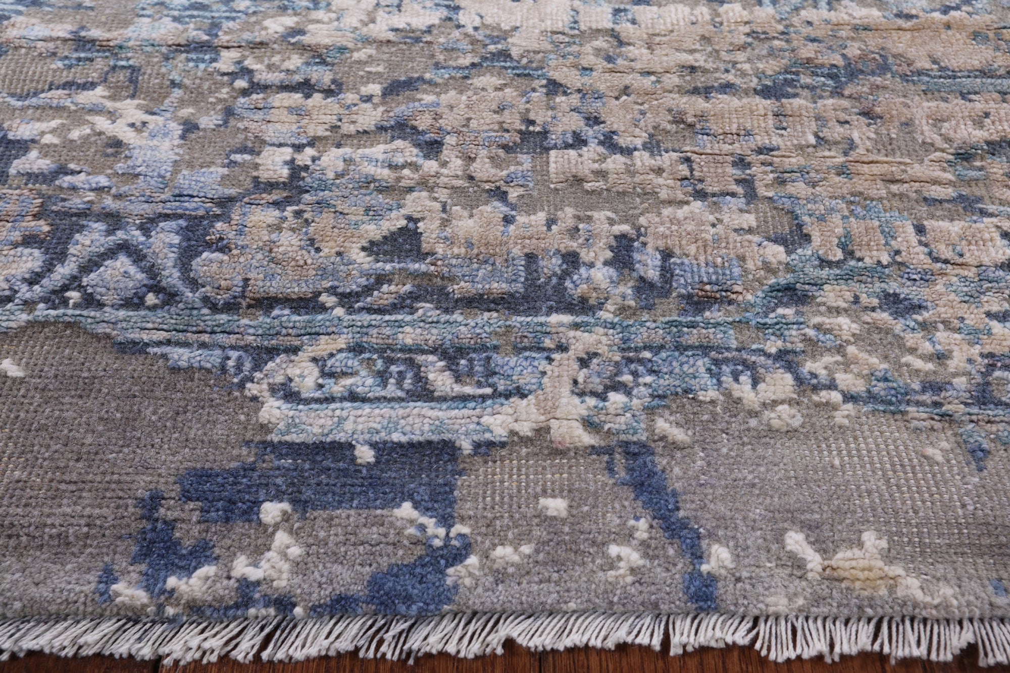 Silk With Oxidized Wool Hand Knotted Area Rug - 8' 1" X 10' 7" - Golden Nile