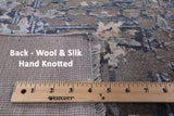 Silk With Oxidized Wool Hand Knotted Area Rug - 8' 1" X 10' 7" - Golden Nile