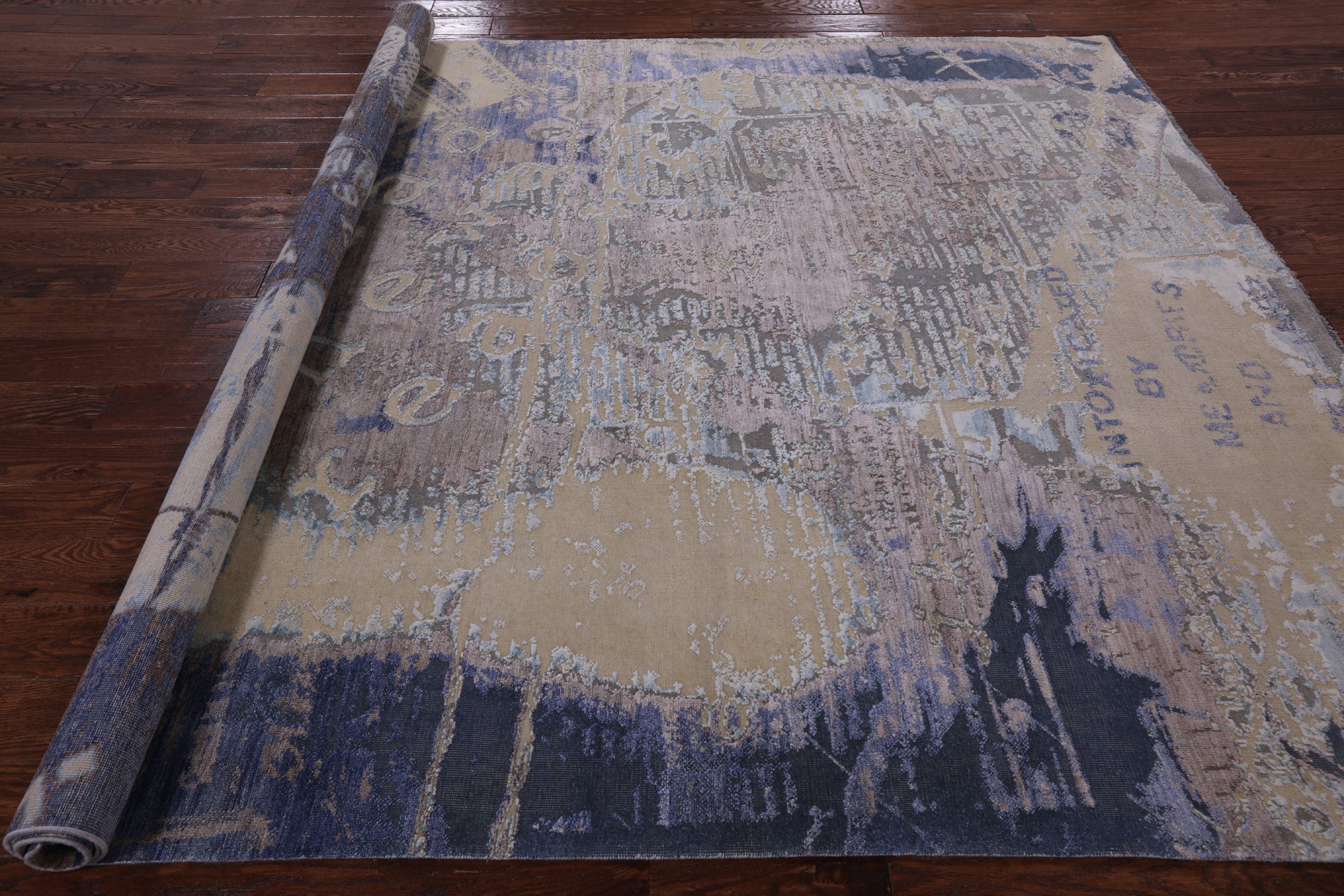 Silk With Oxidized Wool Handmade Area Rug - 7' 10" X 10' 5" - Golden Nile